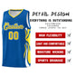 Custom Royal Gold-White Graffiti Pattern Side Curve Pattern Sports Uniform Basketball Jersey Sets Limited