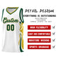 Custom White Green-Old Gold Graffiti Pattern Side Curve Pattern Sports Uniform Basketball Jersey Sets Limited