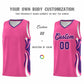 Custom Pink Purple-White Graffiti Pattern Side Curve Pattern Sports Uniform Basketball Jersey Sets Limited