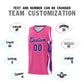 Custom Pink Purple-White Graffiti Pattern Side Curve Pattern Sports Uniform Basketball Jersey Sets Limited