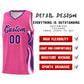 Custom Pink Purple-White Graffiti Pattern Side Curve Pattern Sports Uniform Basketball Jersey Sets Limited