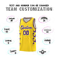Custom Gold Side Lightning Pattern Sports Uniform Basketball Jersey Limited