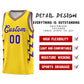 Custom Gold Side Lightning Pattern Sports Uniform Basketball Jersey Limited