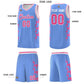 Custom Light Blue Side Lightning Pattern Sports Uniform Basketball Jersey Limited
