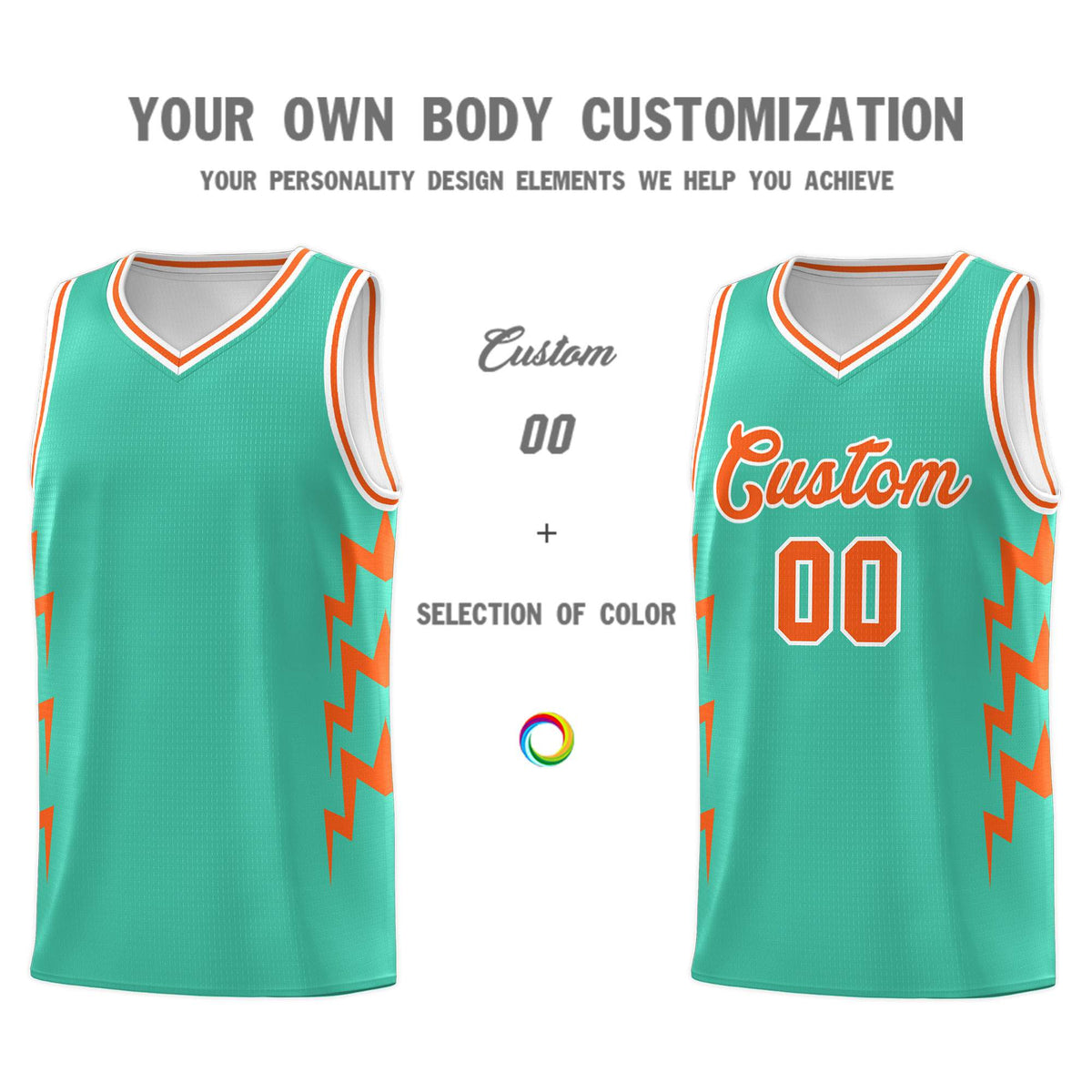 Custom Bright Green Side Lightning Pattern Sports Uniform Basketball Jersey Limited