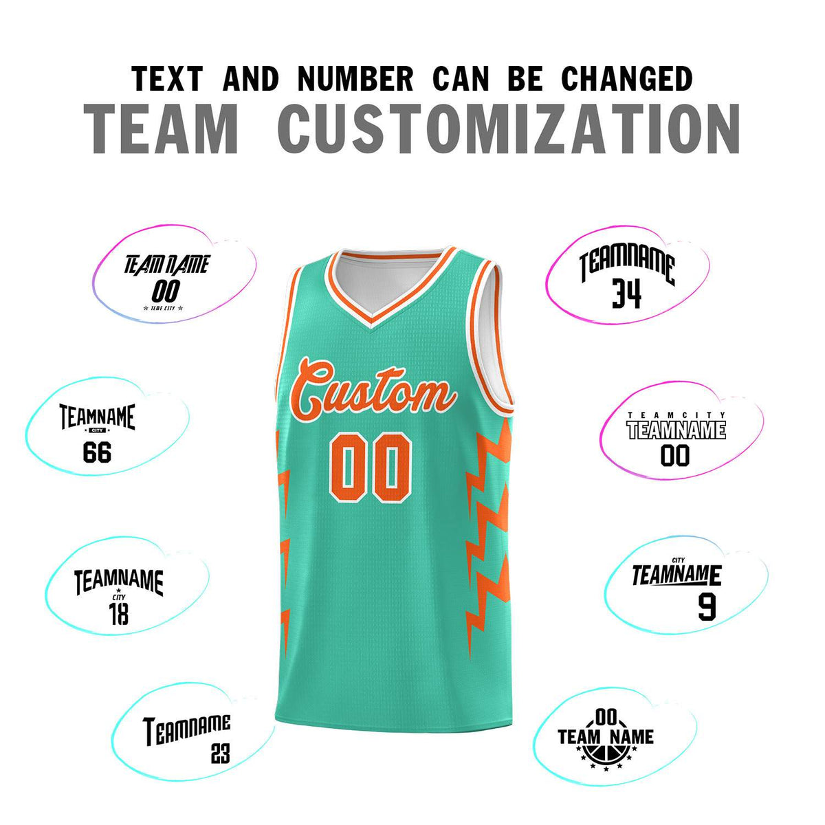 Custom Bright Green Side Lightning Pattern Sports Uniform Basketball Jersey Limited