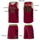 Custom Crimson Side Lightning Pattern Sports Uniform Basketball Jersey Limited