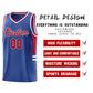 Custom Royal Red-White Personalized Star Pattern Sports Uniform Basketball Jersey Limited
