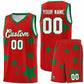 Custom Red Kelly Green Graffiti Pattern Star Print Basketball Jersey Sets