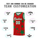 Custom Red Kelly Green Graffiti Pattern Star Print Basketball Jersey Sets Limited