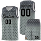 Custom Dark Gray Silver Gradient Start Pattern Basketball Jersey Sets