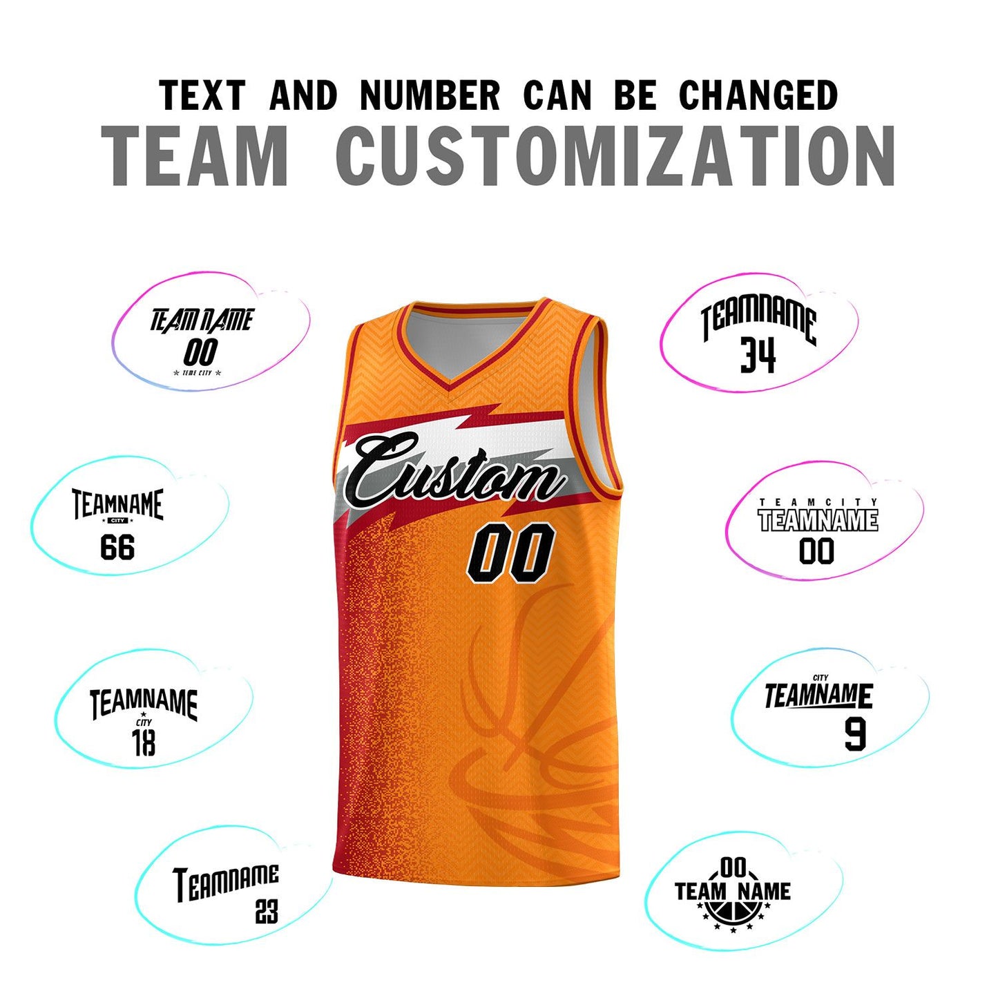 Custom Broncos Orange Dot Scatter Graffiti Pattern Sports Uniform Basketball Jersey Limited