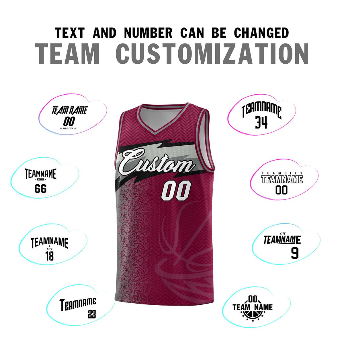 Custom Crimson Dot Scatter Graffiti Pattern Sports Uniform Basketball Jersey Limited