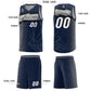 Custom Navy Dot Scatter Graffiti Pattern Sports Uniform Basketball Jersey Limited