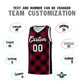 Custom Crimson Black-White Grid Basketball Kits For Team Limited