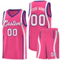 Custom Pink Purple-White Ribbon Pattern Basketball Kits