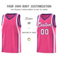 Custom Pink Purple-White Ribbon Pattern Basketball Kits Limited