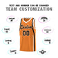 Custom Gold Orange Black-White Ribbon Pattern Basketball Kits Limited