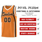 Custom Gold Orange Black-White Ribbon Pattern Basketball Kits Limited