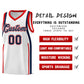 Custom White Navy-Red Ribbon Pattern Basketball Kits Limited
