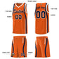 Custom Orange Navy-White Ribbon Pattern Basketball Kits Limited