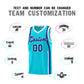 Custom Sky Blue Royal-White Ribbon Pattern Basketball Kits Limited