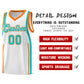 Custom White Aqua-Orange Ribbon Pattern Basketball Kits Limited