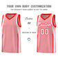 Custom Light Pink Light Red-White Ribbon Pattern Basketball Kits Limited