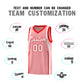 Custom Light Pink Light Red-White Ribbon Pattern Basketball Kits Limited