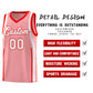 Custom Light Pink Light Red-White Ribbon Pattern Basketball Kits Limited