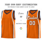 Custom Orange Navy-White Ribbon Pattern Basketball Kits Limited