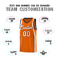 Custom Orange Navy-White Ribbon Pattern Basketball Kits Limited
