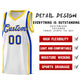 Custom White Royal-Gold Ribbon Pattern Basketball Kits Limited