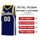 Custom Navy Gold-White Ribbon Pattern Basketball Kits Limited