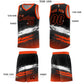Custom Black White and Orange Graffiti Pattern Sports Uniform Basketball Jersey Limited