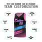 Custom Black Powder Blue and Pink Graffiti Pattern Sports Uniform Basketball Jersey Limited