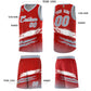 Custom Red White and Gray Graffiti Pattern Sports Uniform Basketball Jersey Limited