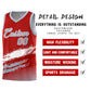 Custom Red White and Gray Graffiti Pattern Sports Uniform Basketball Jersey Limited