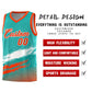 Custom Aqua White and Orange Graffiti Pattern Sports Uniform Basketball Jersey Limited