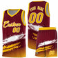 Custom Crimson White and Yellow Graffiti Pattern Sports Uniform Basketball Jersey