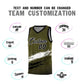 Custom Olive White and Black Graffiti Pattern Sports Uniform Basketball Jersey Limited