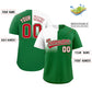 Custom Kelly Green White Personalized Half Gradient Design Authentic Baseball Jersey Limited