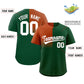 Custom Green Texas Orange Personalized Half Gradient Design Authentic Baseball Jersey Limited