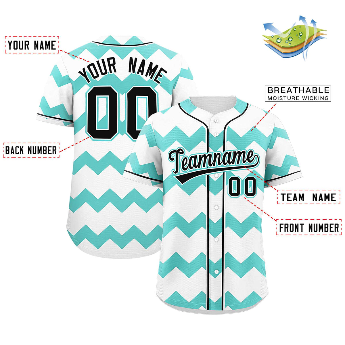 Custom White Bright Green-Black Personalized Ripple Design Authentic Baseball Jersey Limited