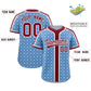 Custom Light Blue Crimson-White Personalized Plaid Design Authentic Baseball Jersey Limited