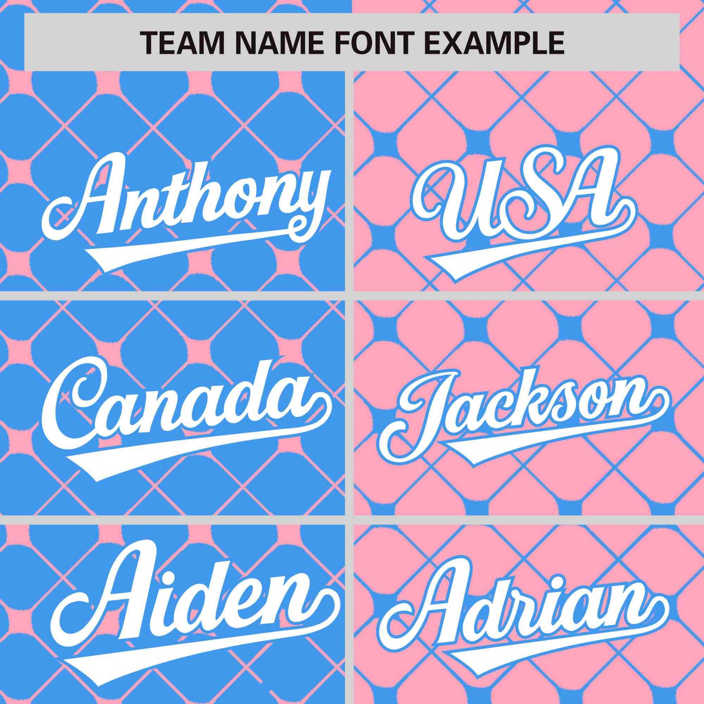 Custom Powder Blue Light Pink Split Fashion Plaid Design Authentic Baseball Jersey Limited