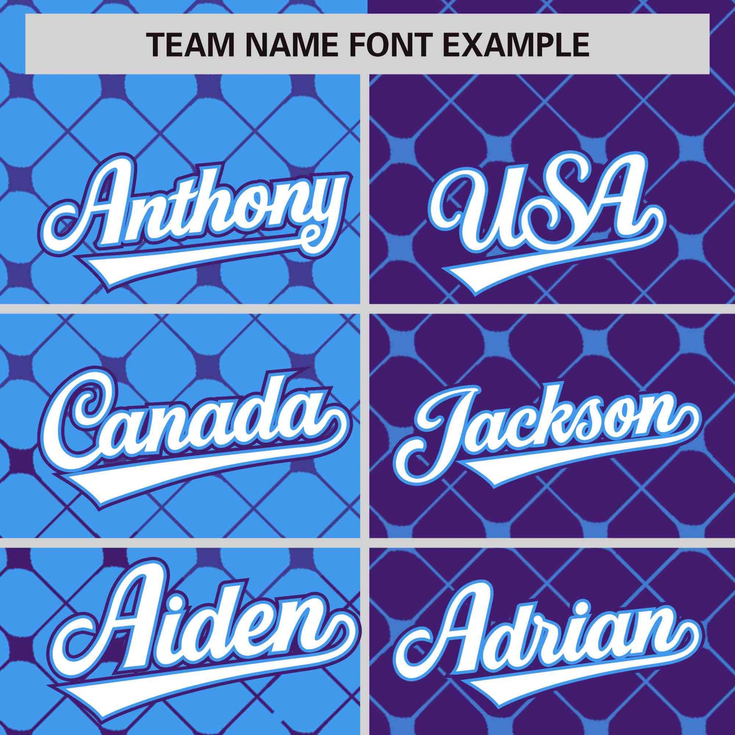 Custom Powder Blue Purple Split Fashion Plaid Design Authentic Baseball Jersey Limited