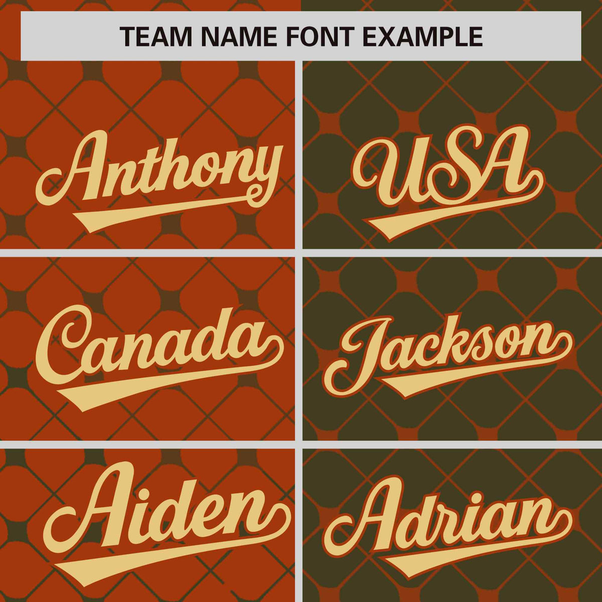 Custom Texas Orange Olive Split Fashion Plaid Design Authentic Baseball Jersey Limited