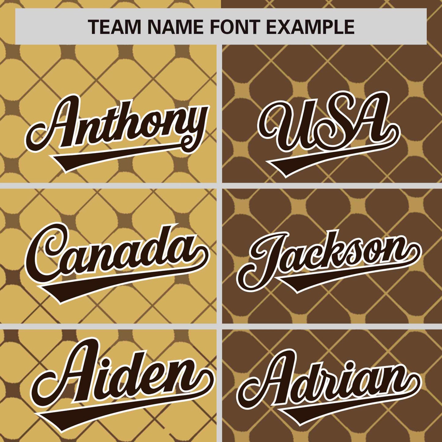 Custom Old Gold Light Brown Split Fashion Plaid Design Authentic Baseball Jersey Limited