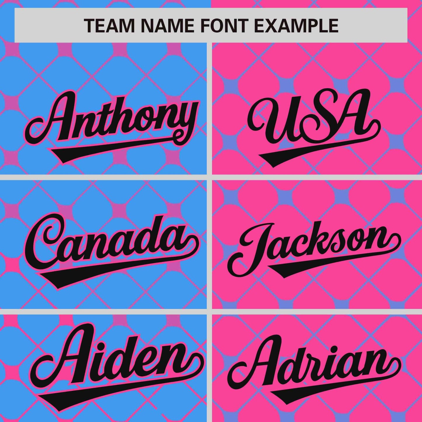 Custom Powder Blue Pink Split Fashion Plaid Design Authentic Baseball Jersey Limited